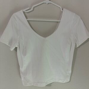 lululemon athletica white align workout top
